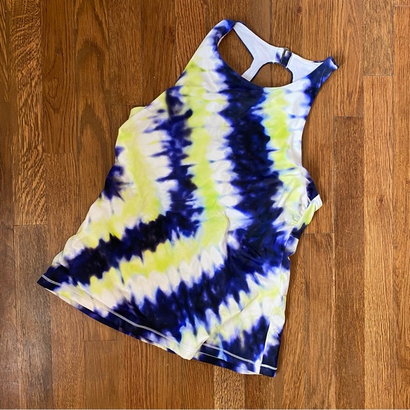 Athleta Tie Dye High Neck Tankini Swim Top - Picture 2 of 8